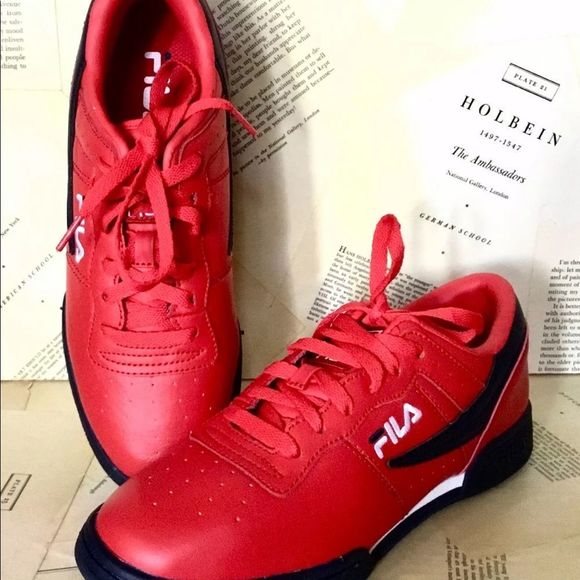 Fila Sneakers Original Classic Red Leather Black - Picture 4 of 8